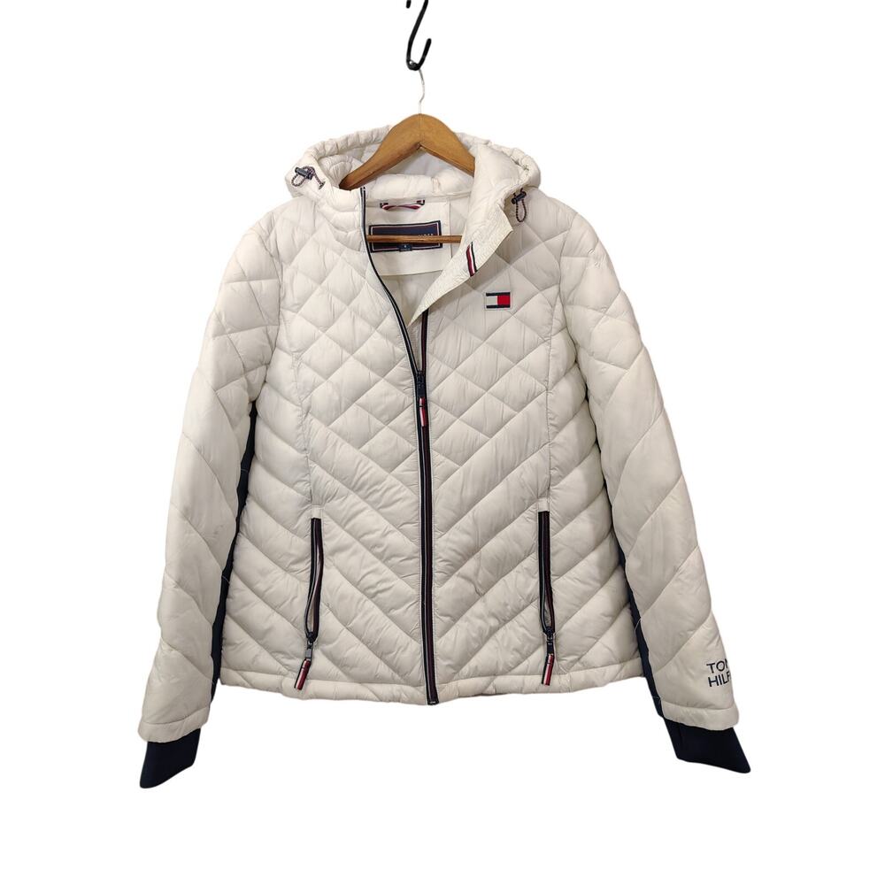 Tommy Hilfiger White Puffer Jacket Women's Large